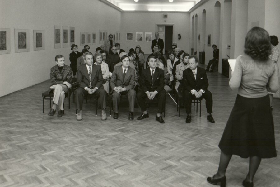 výstavu uvádí Jana Vránová; foto: Karel Šabata